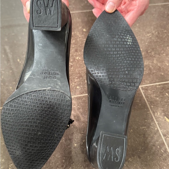 Stuart Weitzman Black Patent Leather Loafers - Picture 6 of 6